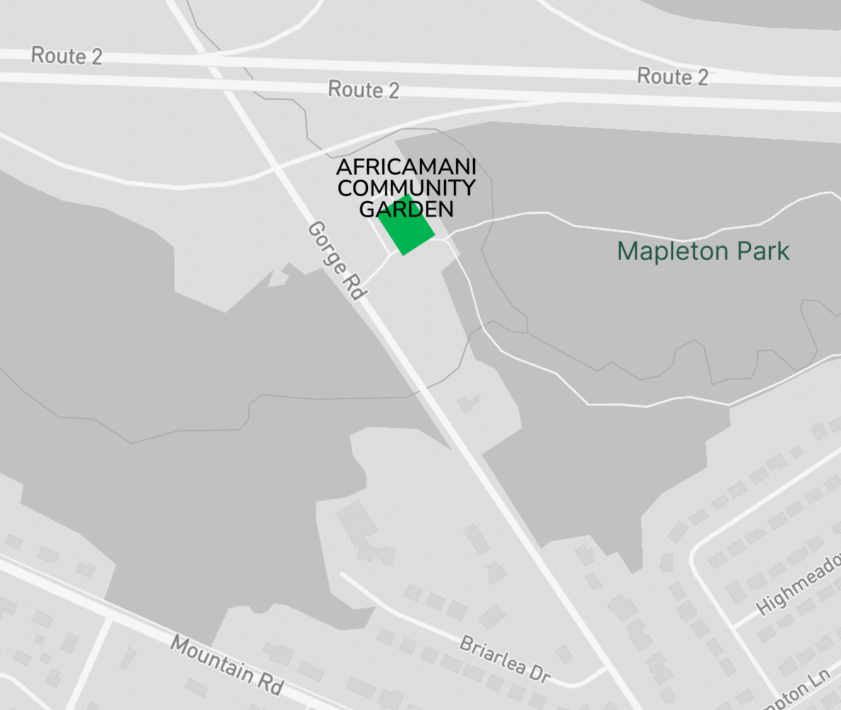Map image to find Africamani Comunity Garden